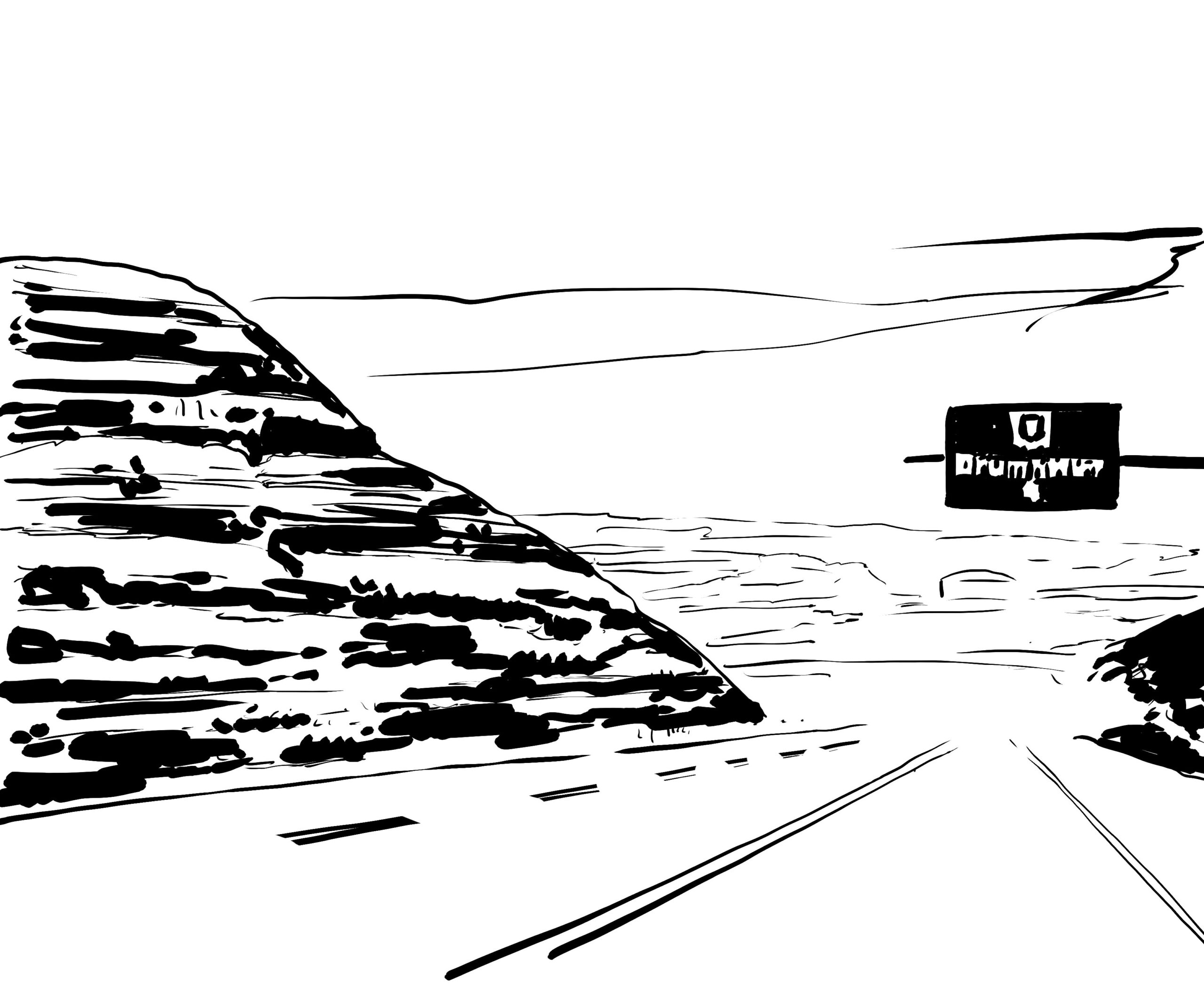 Entering Drumheller